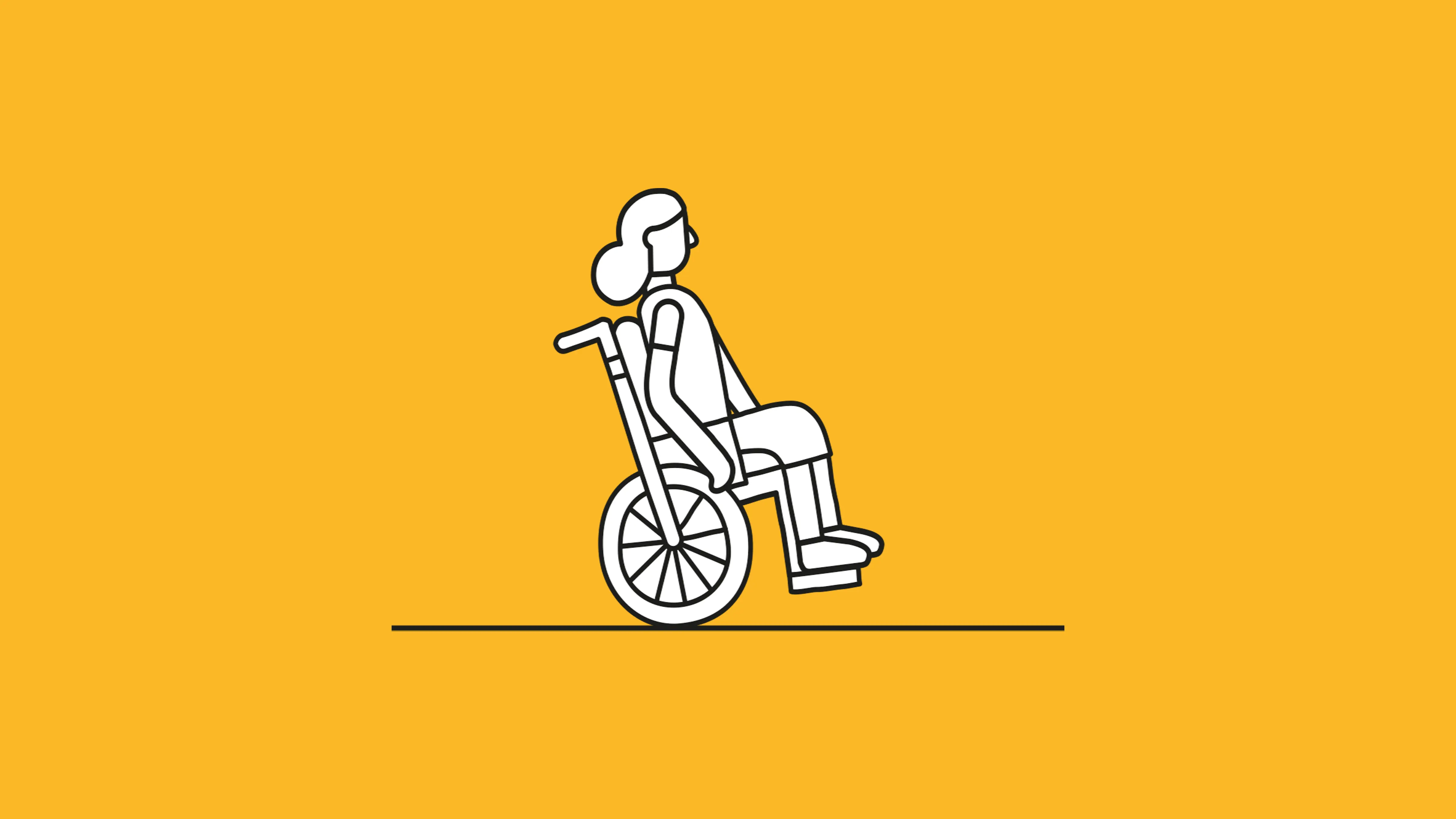 Illustration of a person using a wheelchair