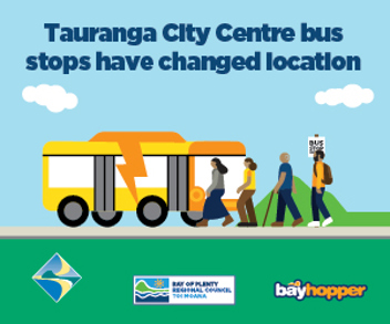 Tauranga's central bus interchange has moved to Durham Street